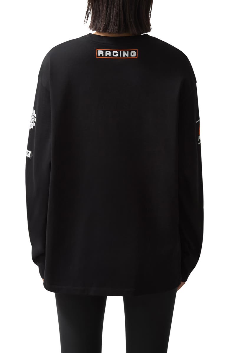 Reiss x McLaren Oval Graphic Long Sleeve T-Shirt, Alternate, color, Black