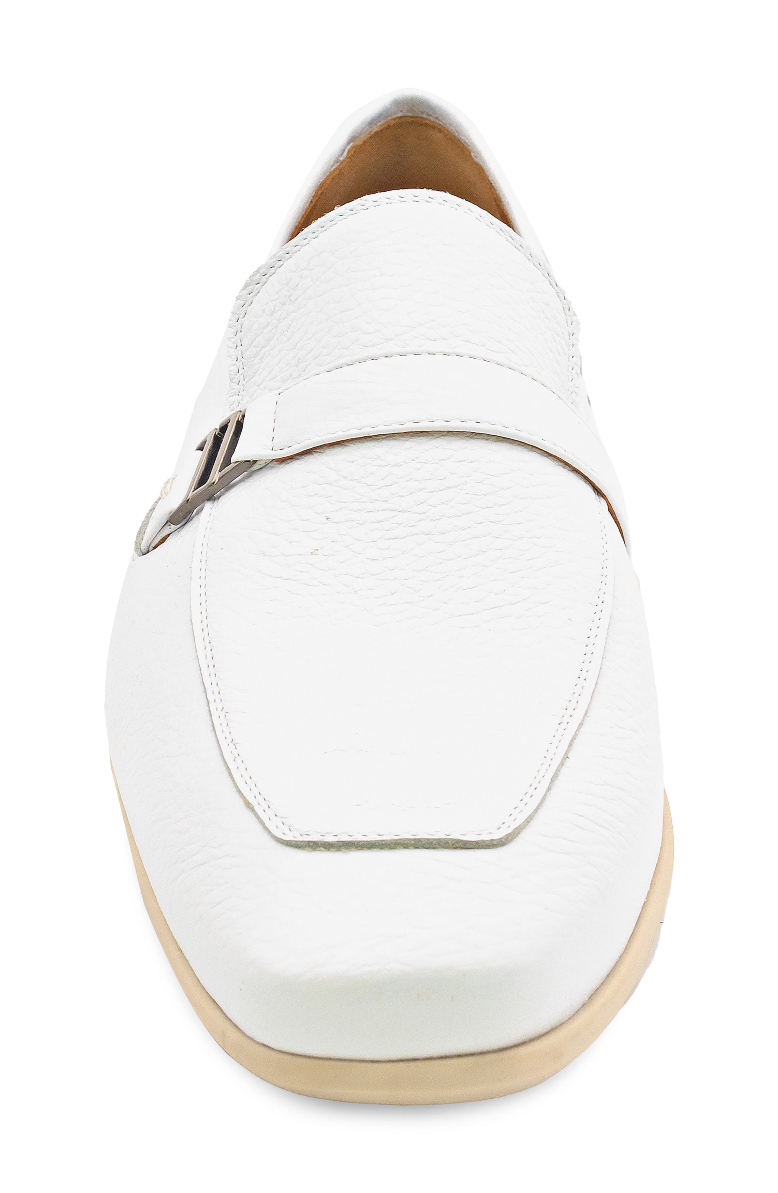 Mezlan Alarcon Apron Toe Loafer, Alternate, color, White