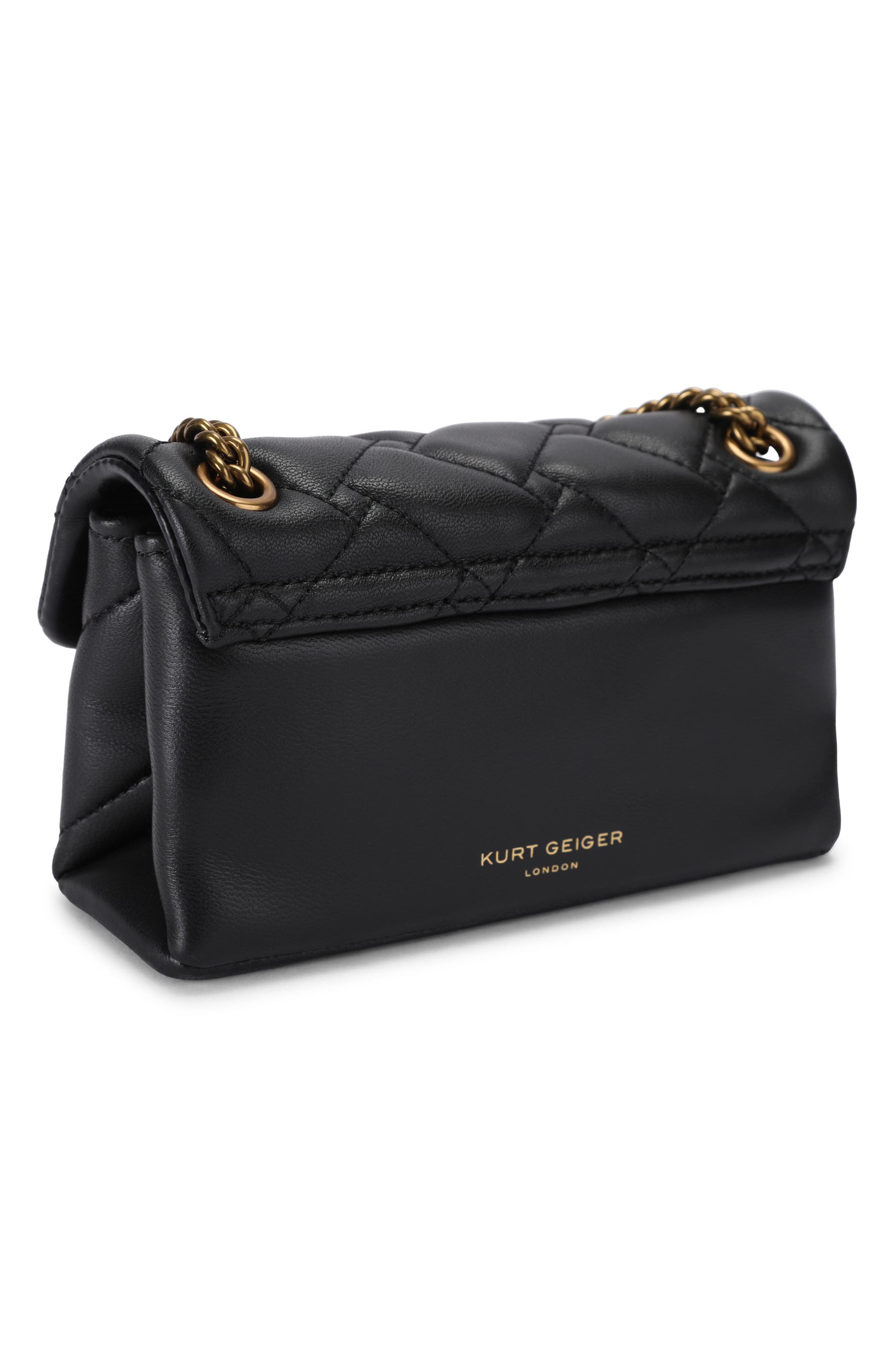 Kensington 17 Quilted Faux Leather Shoulder Bag, Alternate, color, BLACK/ COMB