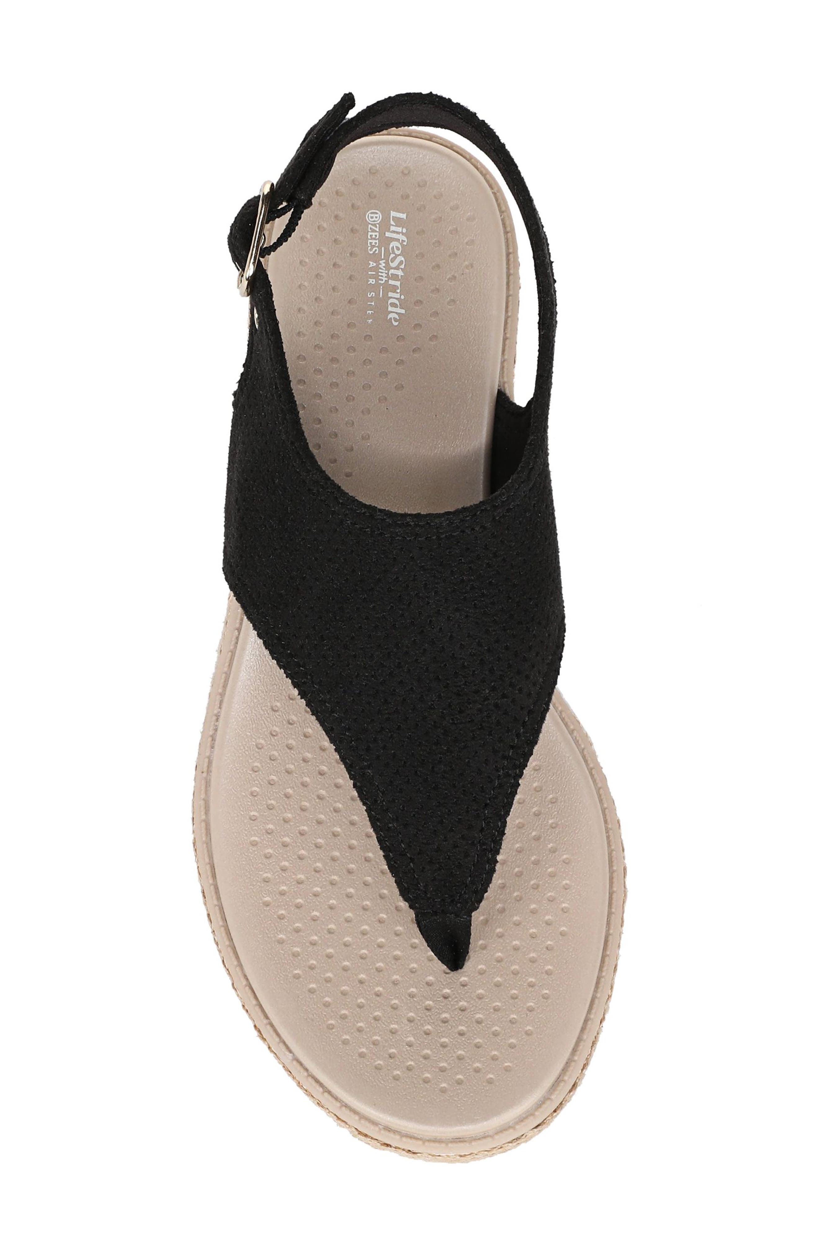 LifeStride Beachy Platform Sandal, Alternate, color, Black