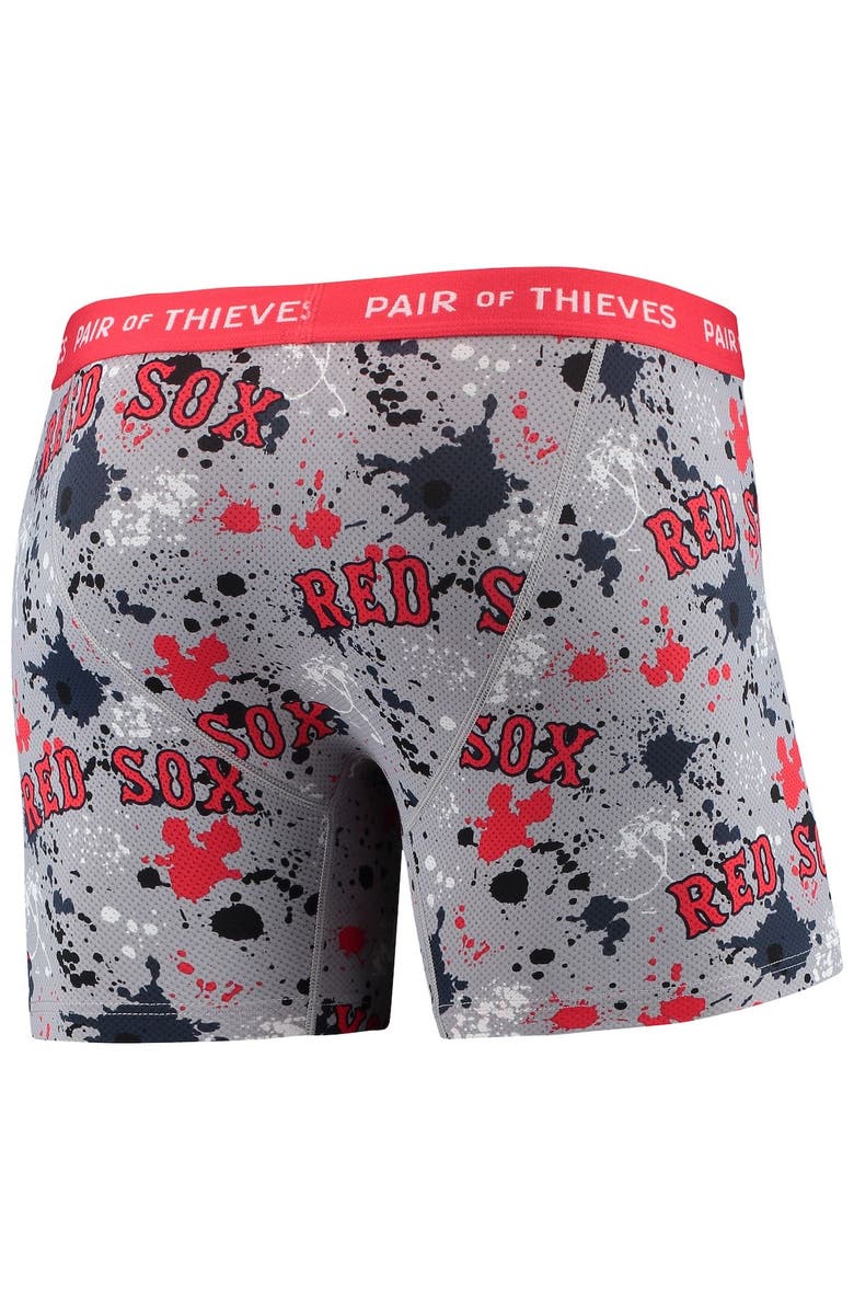 Pair of Thieves Men's Pair of Thieves Gray/Navy Boston Red Sox Super Fit 2-Pack Boxer Briefs Set, Alternate, color, Gray