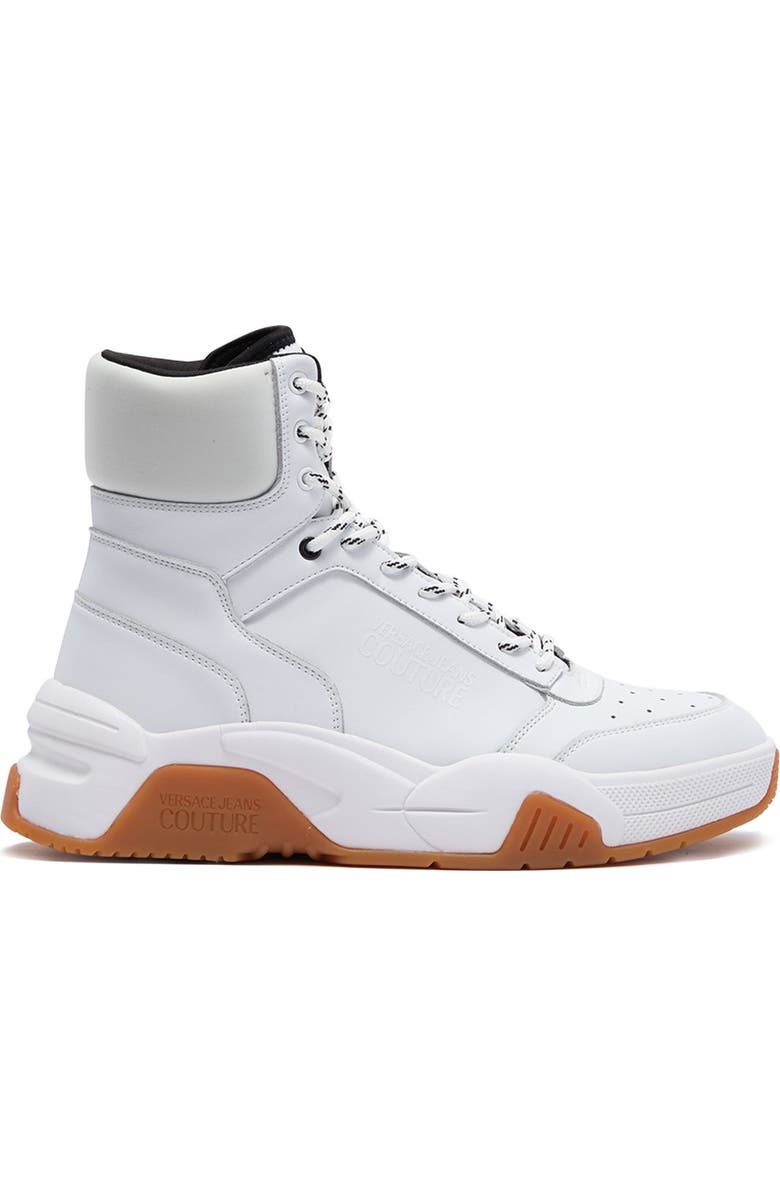 Versace Jeans High Top Exaggerated Sole Sneaker, Alternate, color,