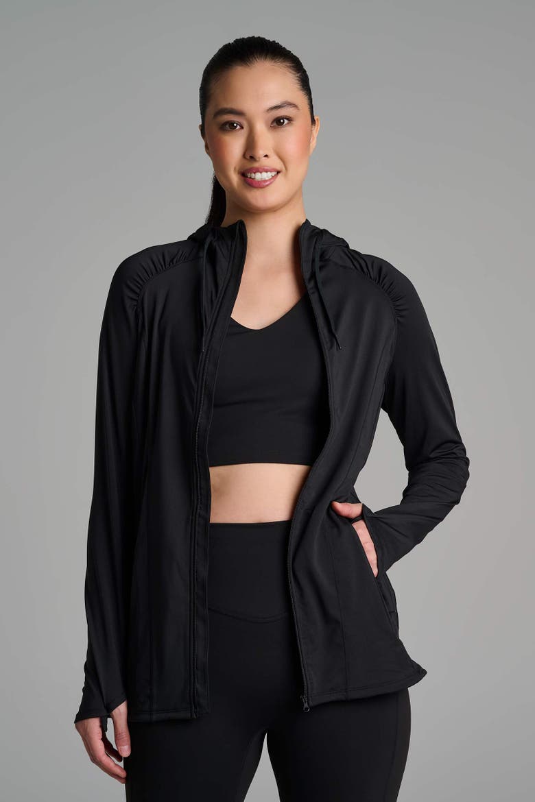 Women's Astir Full-Zip Jacket, UPF 50+ Sun Protection, Alternate, color, Black
