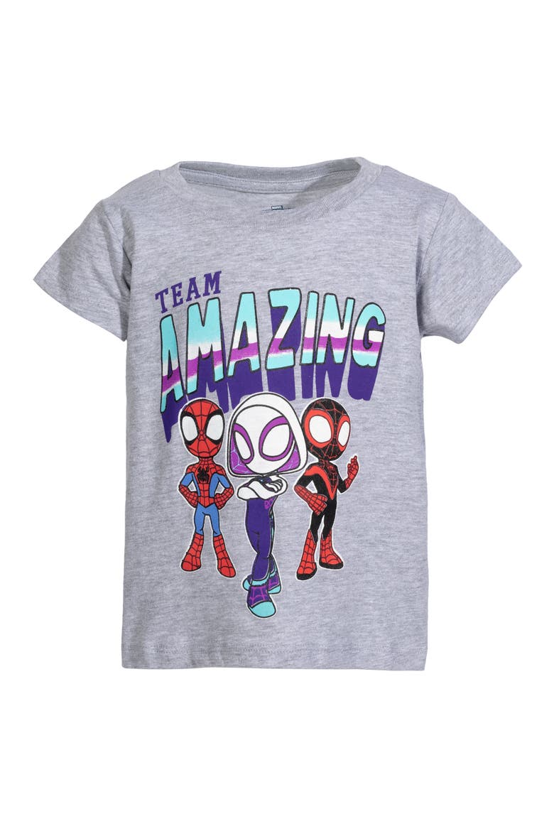 Spidey and His Amazing Friends 2-Pack Short Sleeve T-Shirts, Alternate, color, Purple Grey Spidey