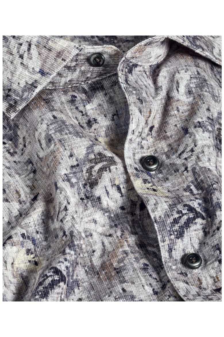 Botanical Corduroy Sport Shirt, Alternate, color, CHARCOAL/ MULTI