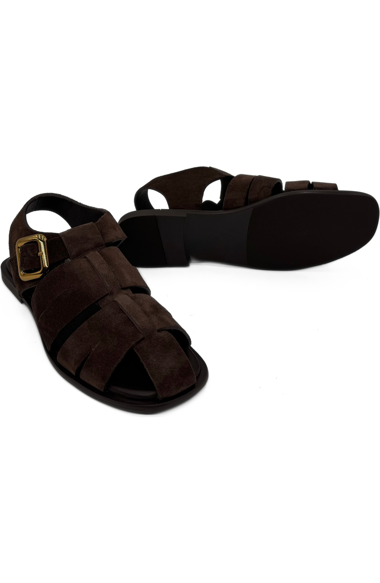 Amie Rafa Bertha Suede Fisherman Sandals, Alternate, color, Brown