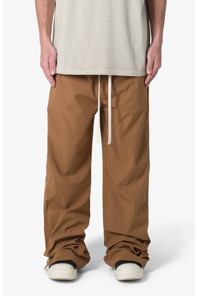 Side Snap Nylon Pants, Main, color, BROWN