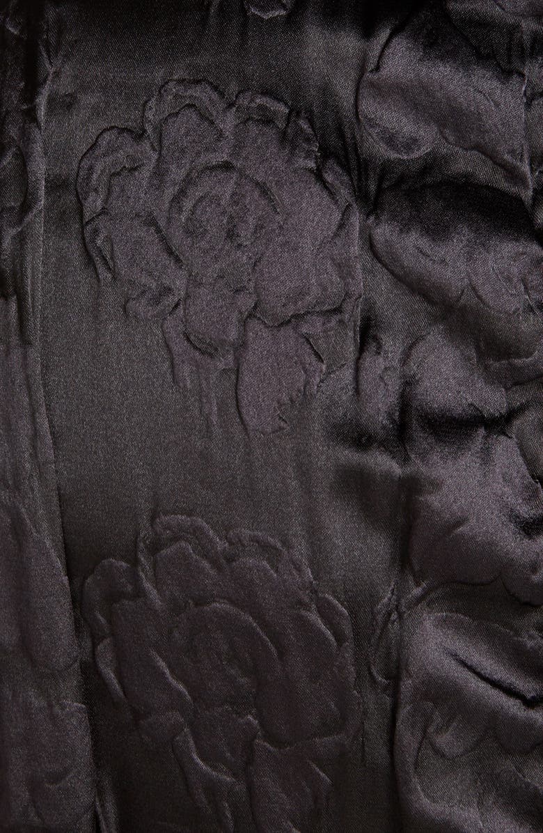 Acne Studios Darienne Shiny Embossed Midi Dress, Alternate, color, 