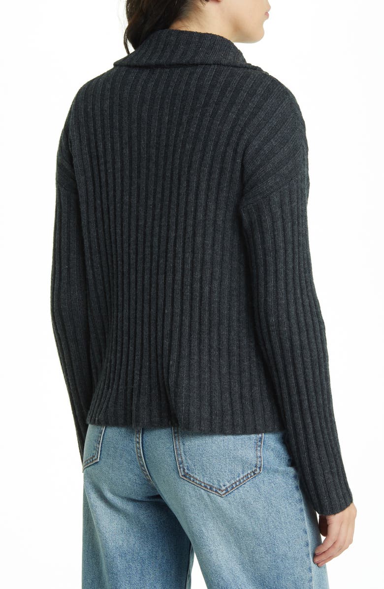 Madewell Wool Blend Oversize Collar Cardigan, Alternate, color, 