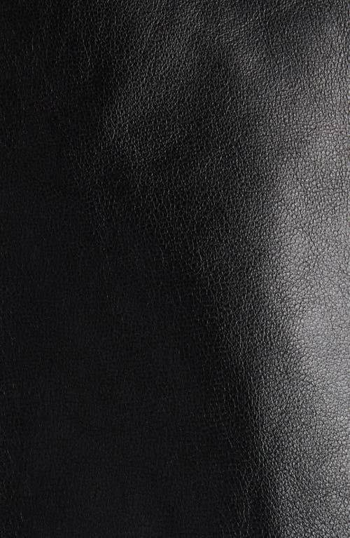 Balenciaga Double Belted Leather Trench Coat In Black