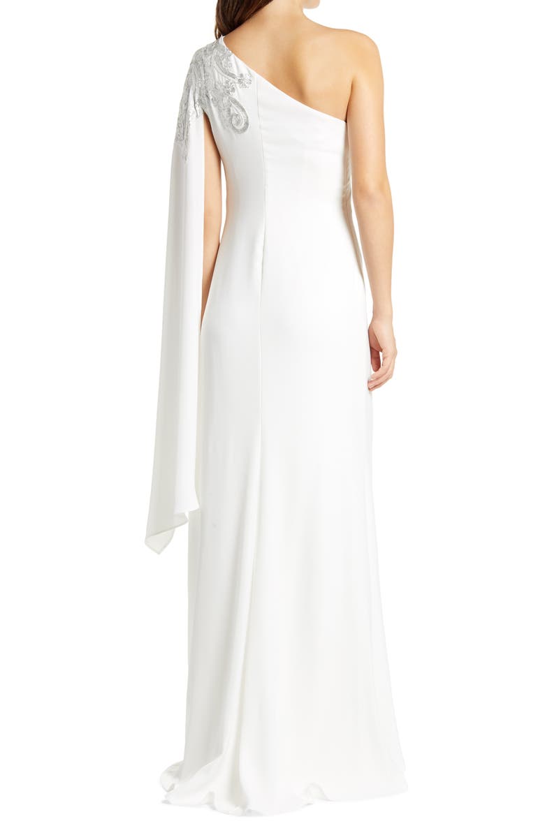 Tadashi Shoji Sequin Cape Sleeve Gown, Alternate, color,