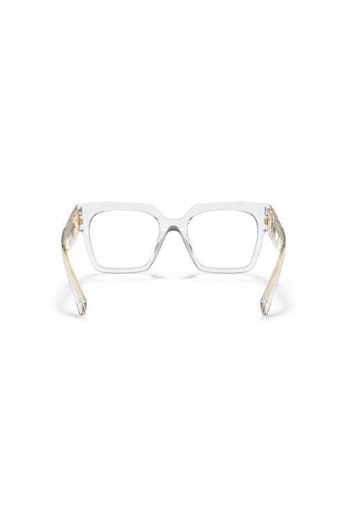 Miu Miu 52mm Square Optical Glasses In White