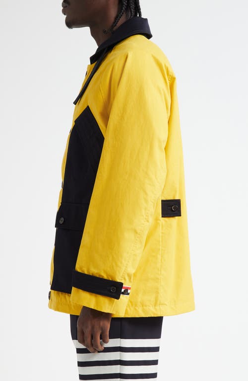 Thom Browne Cotton Water-resistant Field Jacket In Yellow