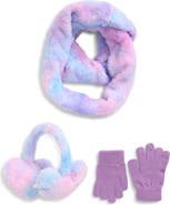 Capelli New York Kids' Faux Fur Earmuff, Scarf & Gloves 3-Piece Set