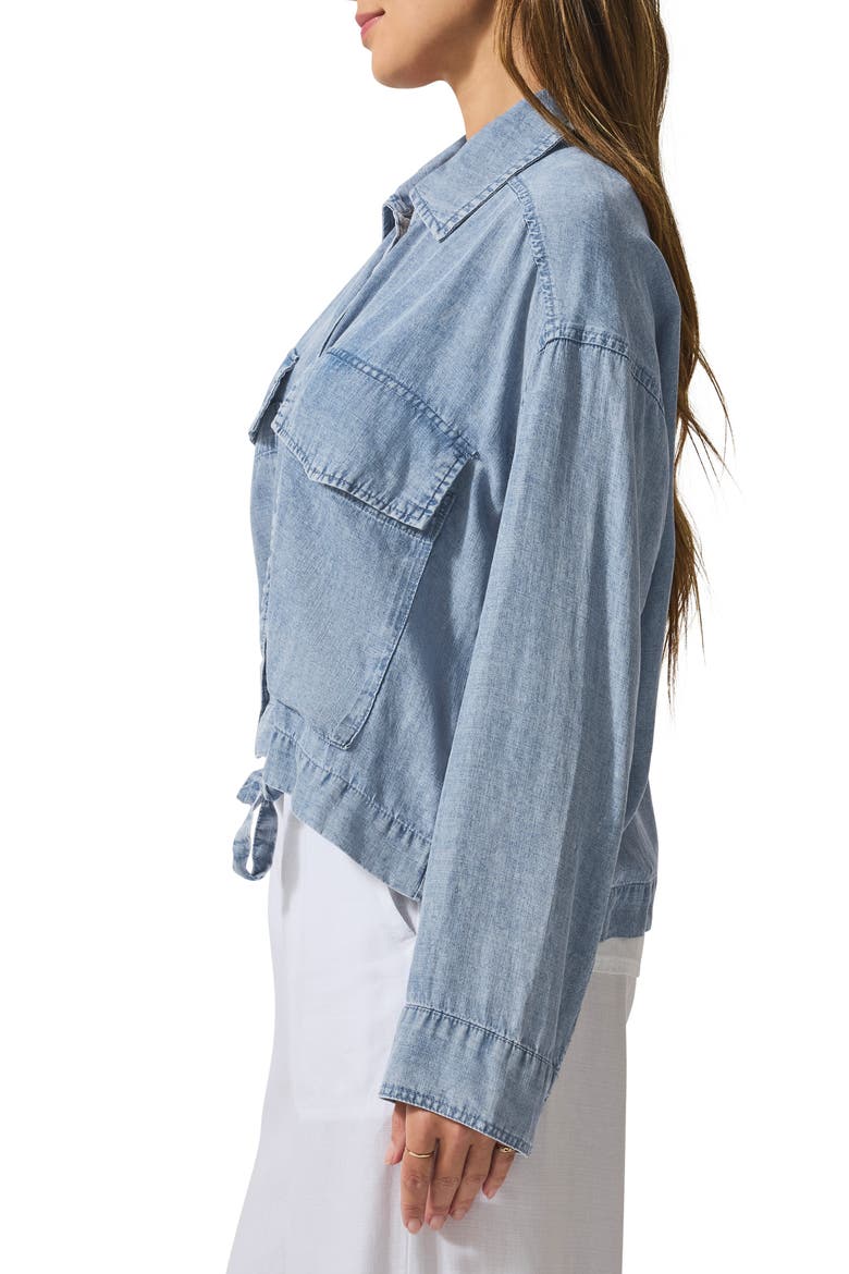Charlie Chambray Jacket, Alternate, color, INDIGO