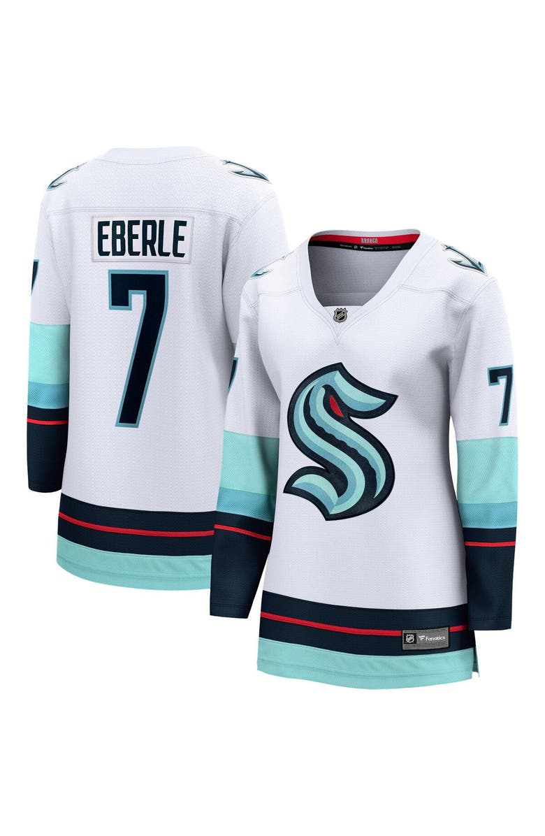 FANATICS Women's Fanatics Branded Jordan Eberle White Seattle Kraken Away Premier Breakaway Player Jersey, Main, color, White