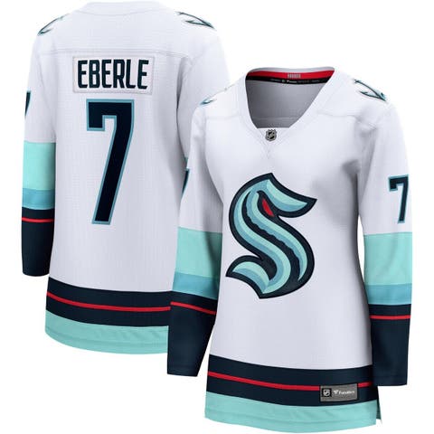 Women's Fanatics Branded Jordan Eberle White Seattle Kraken Away Premier Breakaway Player Jersey