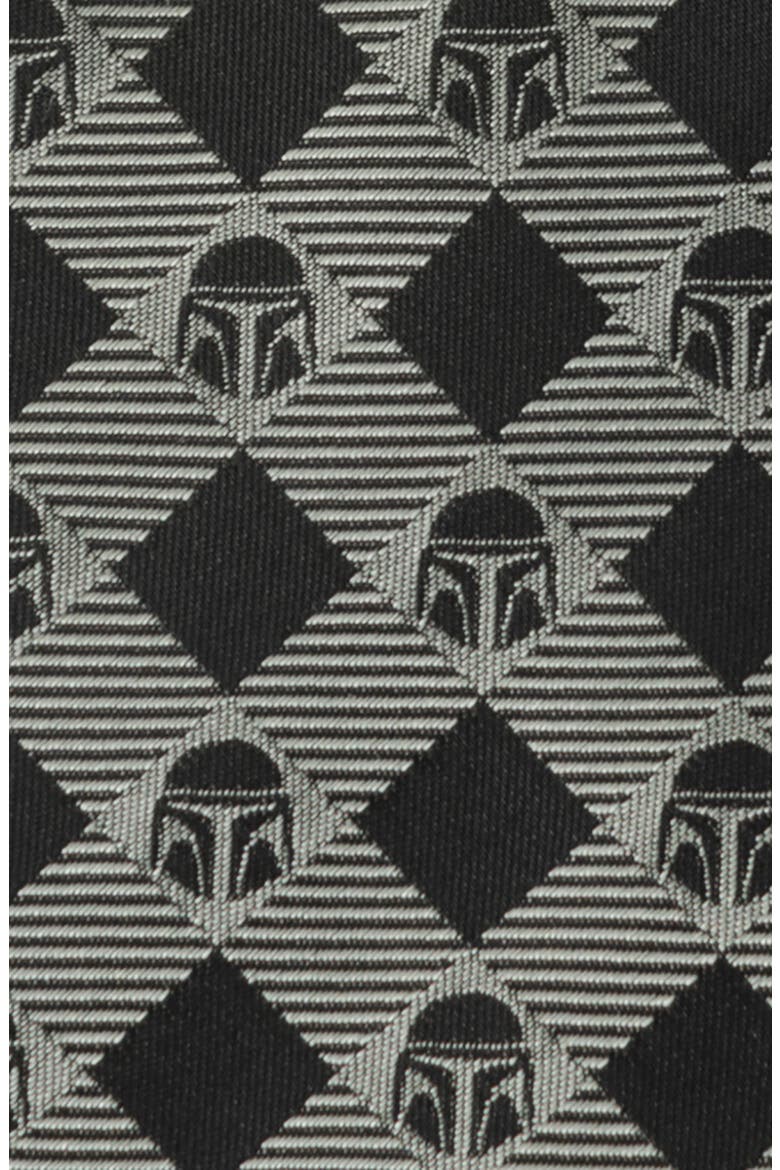 Mandalorian Plaid Silk Blend Tie, Alternate, color, GRAY
