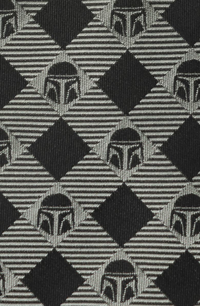 Cufflinks, Inc. Mandalorian Plaid Silk Blend Tie, Alternate, color, Gray