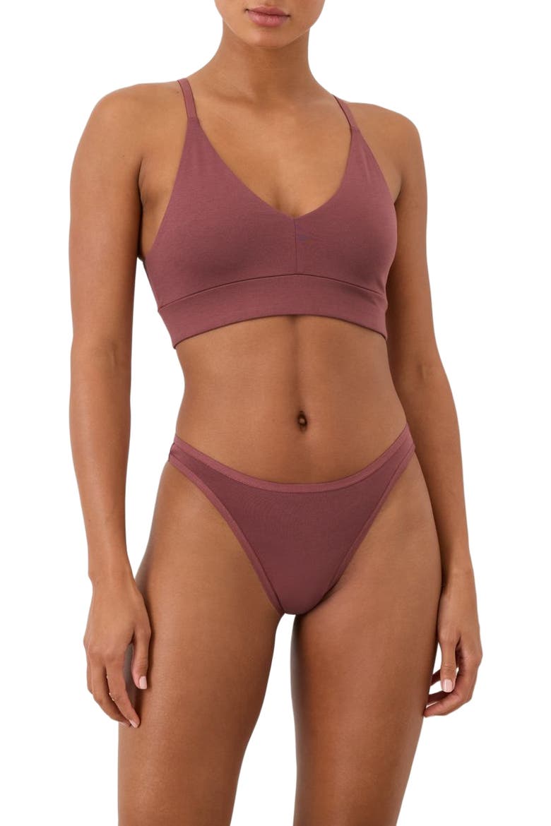 Everyday Classic Fit Thong 5-Pack Made With Organic Cotton, Alternate, color, Everyday Lakeside Lilies