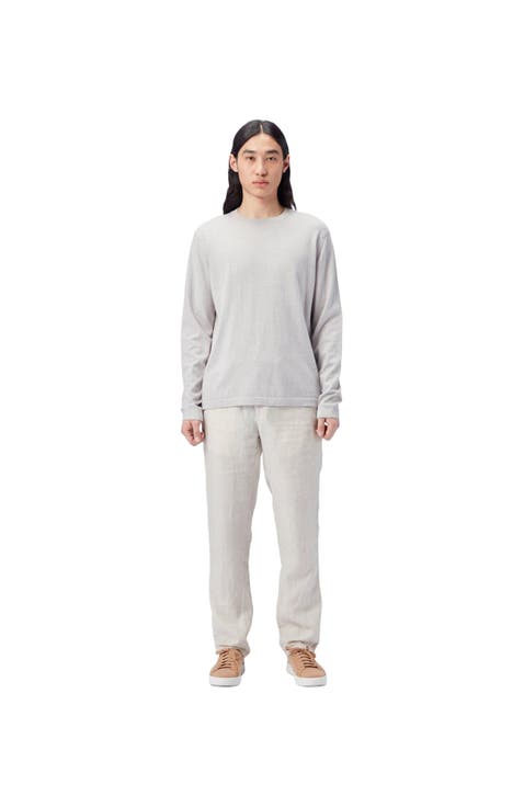 Men's Crewneck Cotton Silk Cashmere Blend Sweater