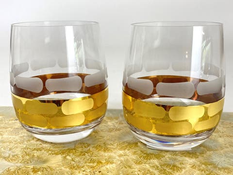 Truro Gold Stemless Wine Set of 2