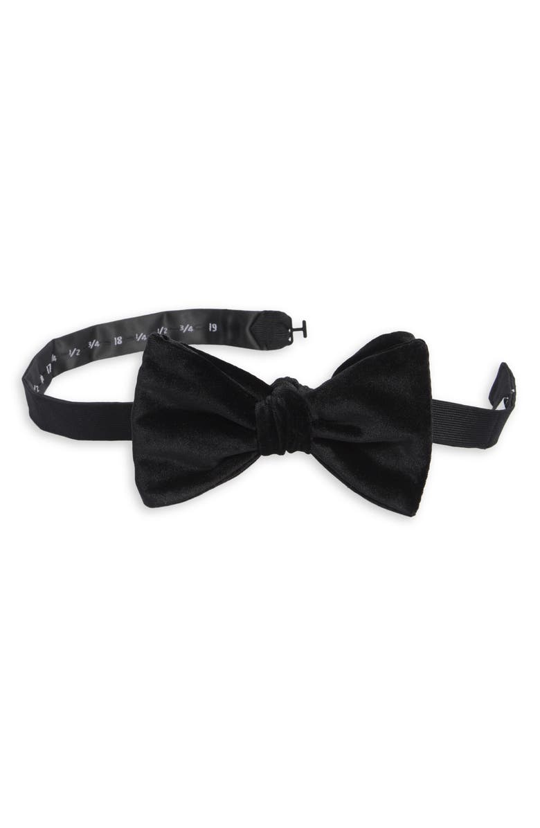 Nordstrom Solid Velvet Bow Tie, Main, color,
