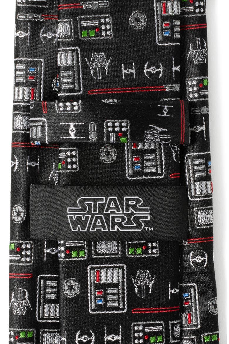 Star Wars™ Darth Vader Chest Plate Silk Tie, Alternate, color, BLACK