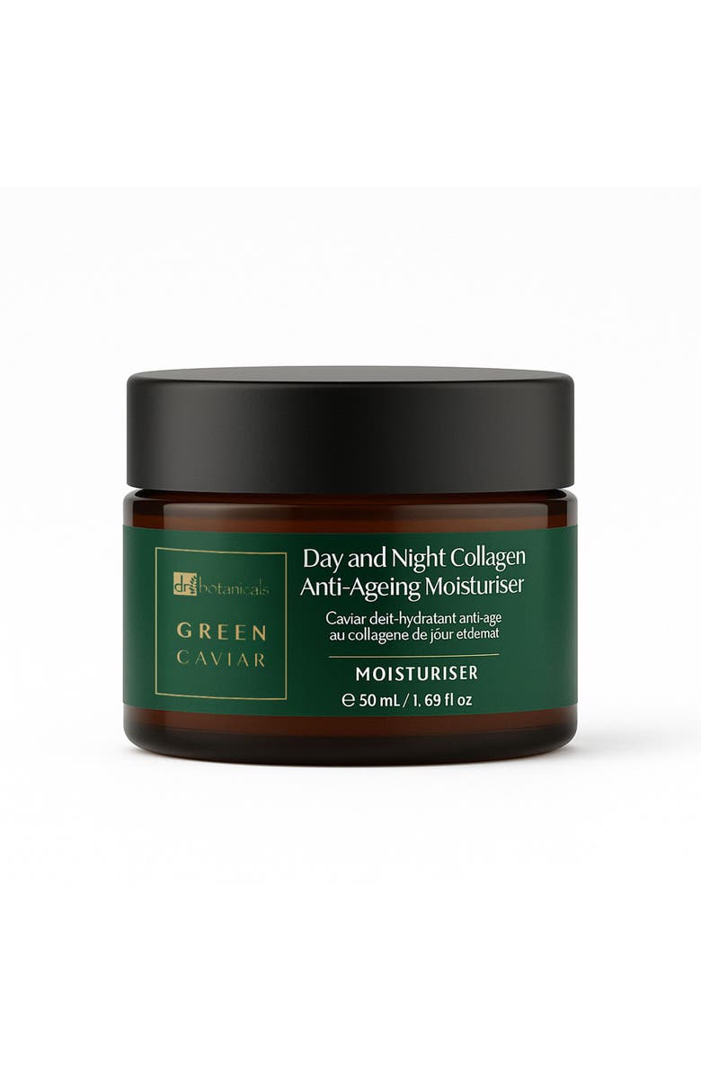 DR BOTANICALS Green Caviar Day & Night Collagen Anti-Ageing Moisturiser 50ml, Main, color, White