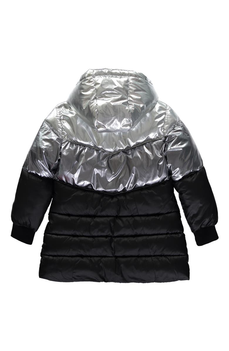Sam Edelman Tricolor Metallic Puffer Coat, Alternate, color, 