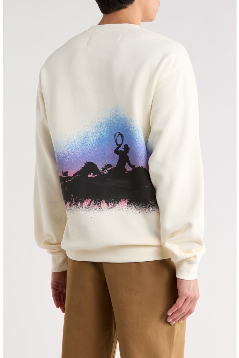 Driftin' Back Cotton Graphic Sweatshirt, Alternate, color, BONE