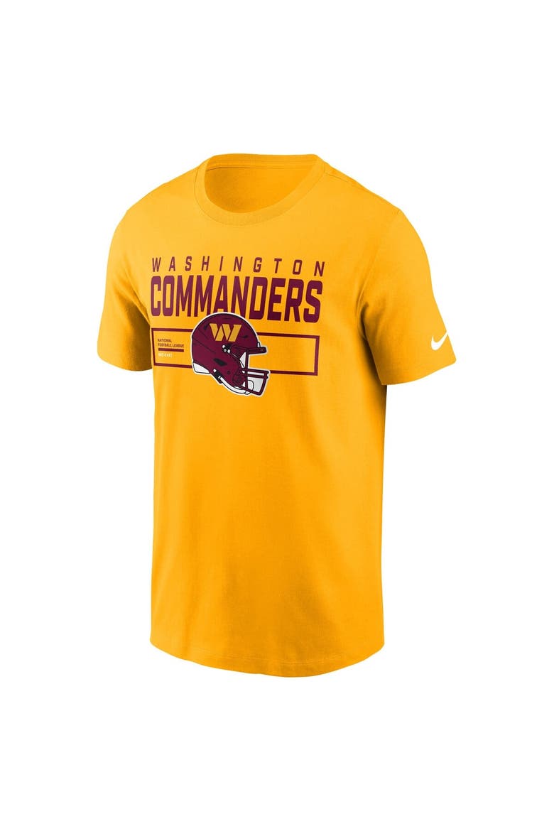 Men's Nike Gold Washington Commanders Primetime Helmet Essential T-Shirt, Alternate, color, Gold