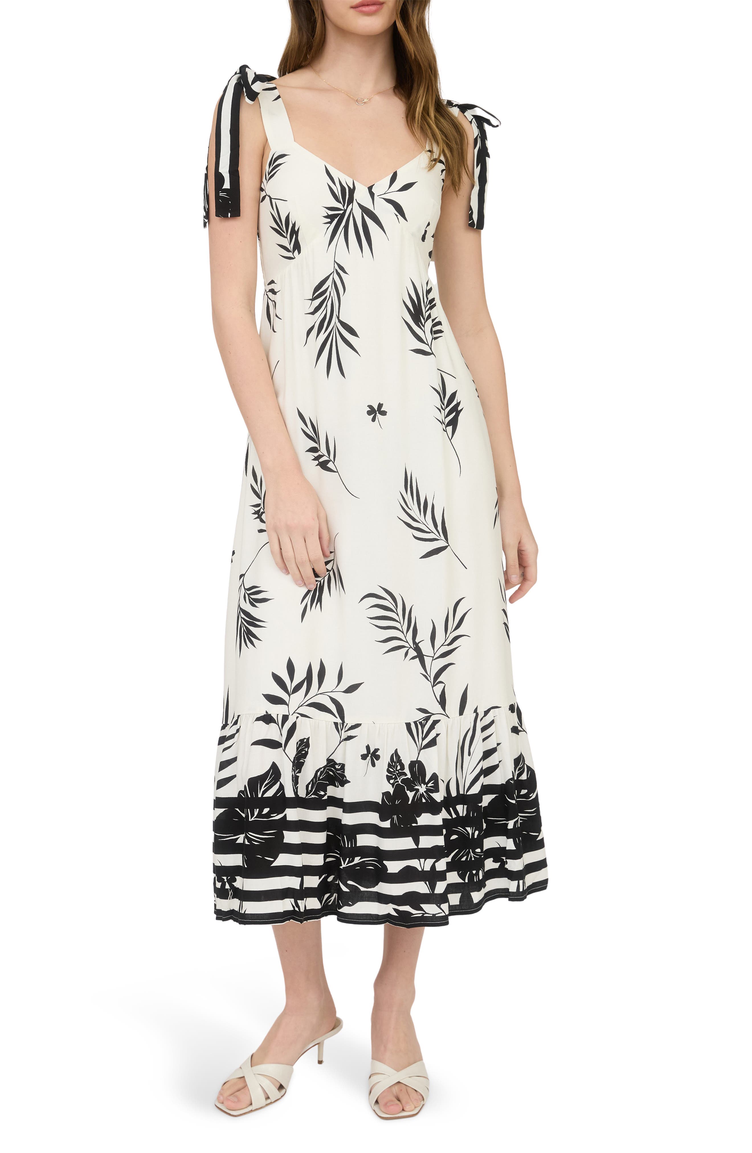 Shoulder Tie Midi Dress - image 3