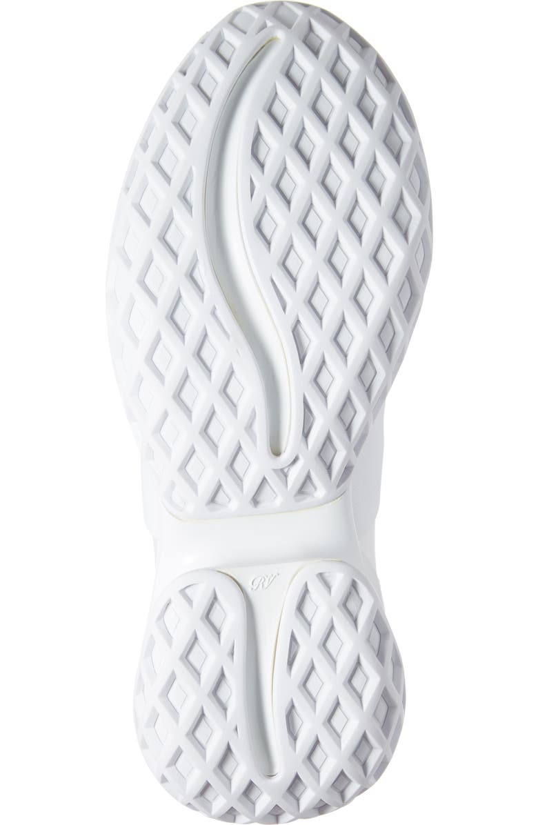 Roger Vivier Viv Crystal Buckle Slip-On Sneaker, Alternate, color, White