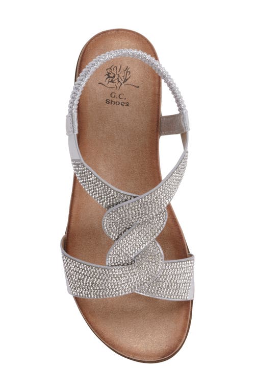 Gc Shoes Viana Ankle Strap Sandal In Silver