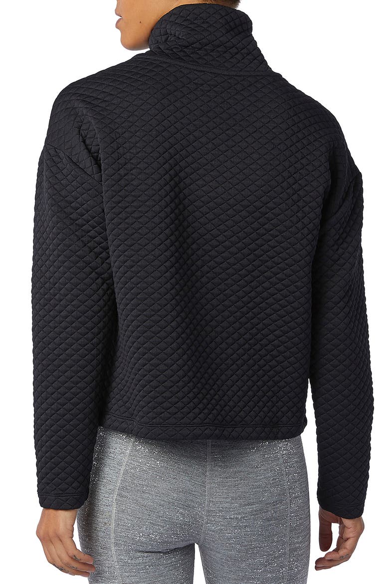 NB Heat Loft Funnel Neck Quilted Top, Alternate, color, BLACK
