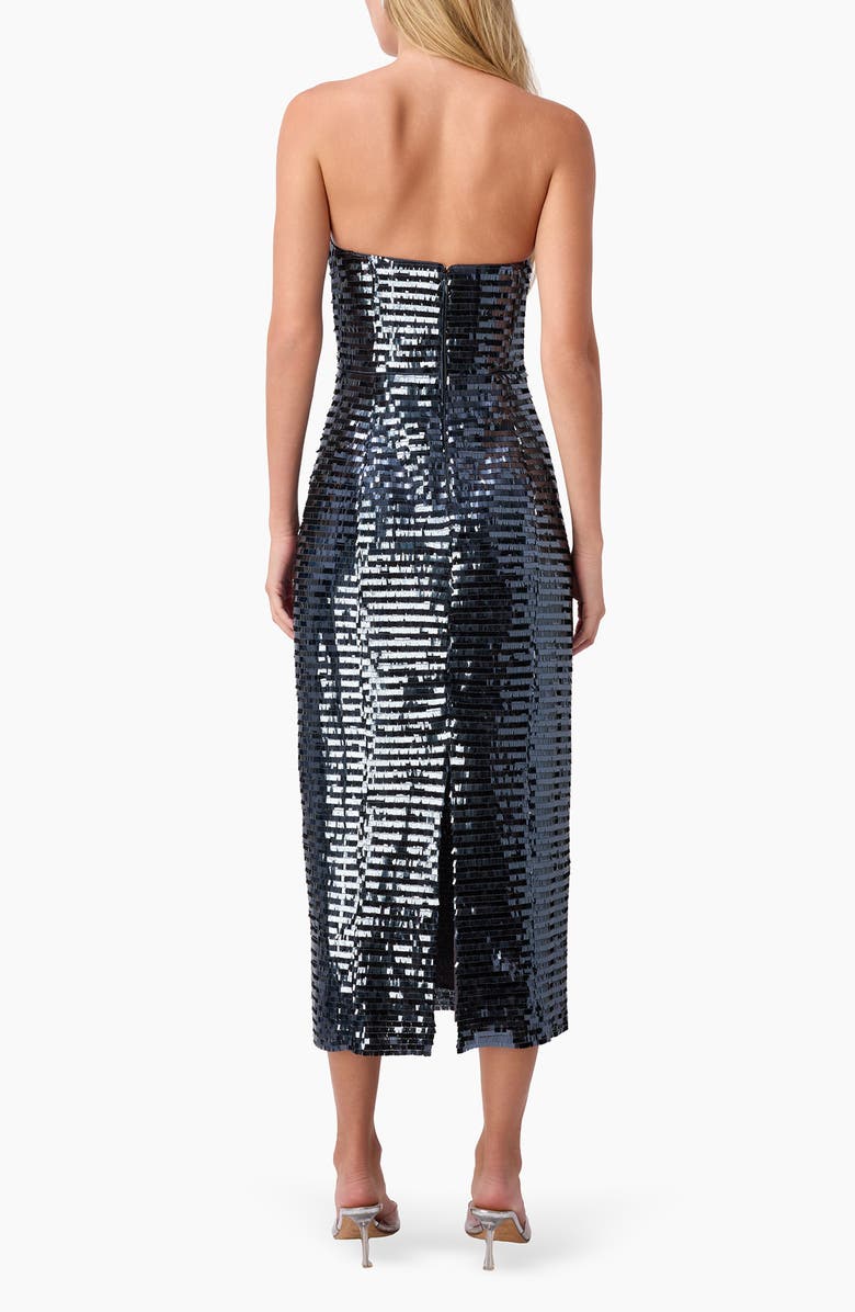 CAMI NYC Circe Sequin Strapless Dress, Alternate, color, Coal