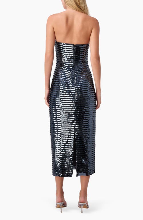 Cami Nyc Circe Sequin Strapless Dress In Black