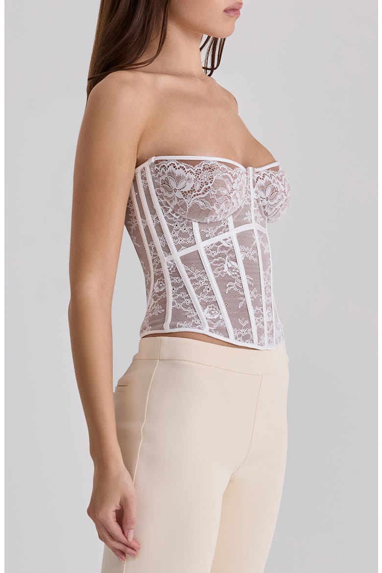 Ayana Lace Corset Top, Alternate, color, WHITE