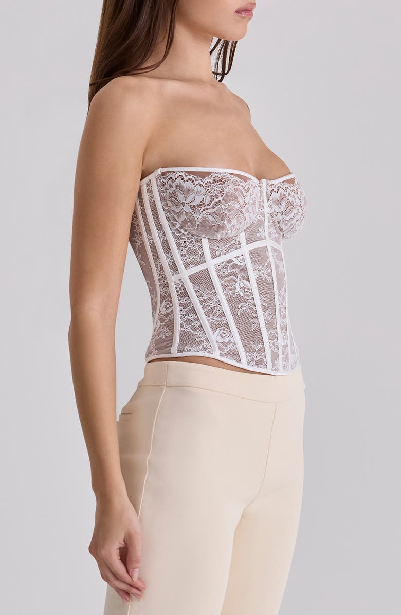 HOUSE OF CB Ayana Lace Corset Top, Alternate, color, White