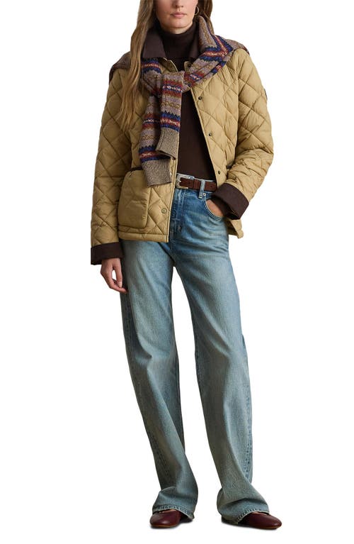 Ralph Lauren Lauren  Diamond Quilted Jacket In Brown