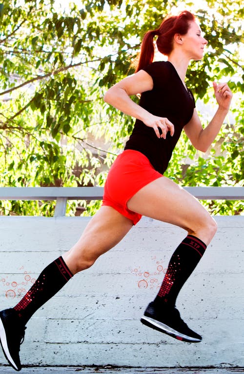 Extreme Fit High Intensity Run Compression Socks In Black Multi