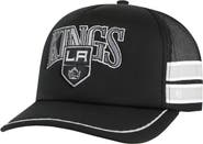 '47 Men's '47 Black Los Angeles Kings Sideband Stripes Trucker Snapback Hat