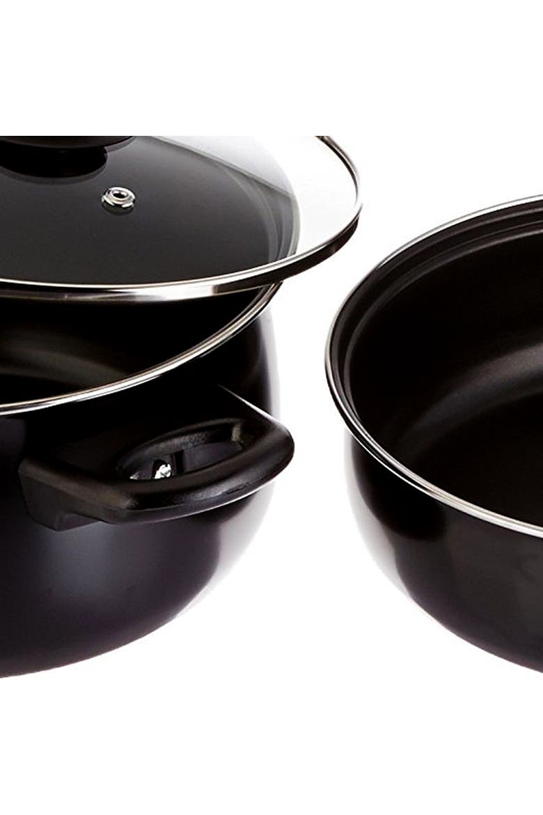 Chef Du Jour 7 Piece Carbon Steel Nonstick Cookware Set, Alternate, color, Black