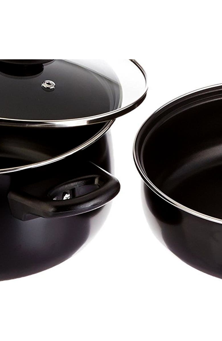 Gibson Home Chef Du Jour 7 Piece Carbon Steel Nonstick Cookware Set, Alternate, color, Black