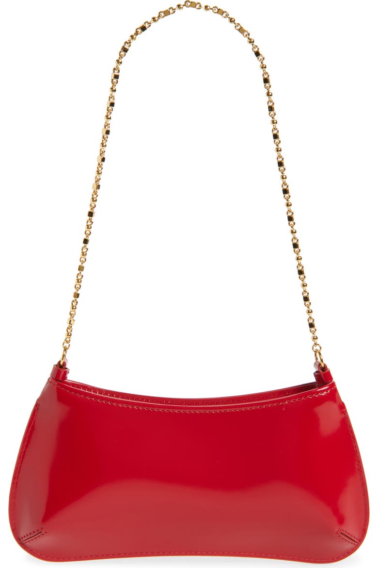 Jacquemus Le Petit Bisou Chaine Patent Shoulder Bag (Women Jacquemus Le Petit Bisou Chaine Patent Shoulder Bag (Women