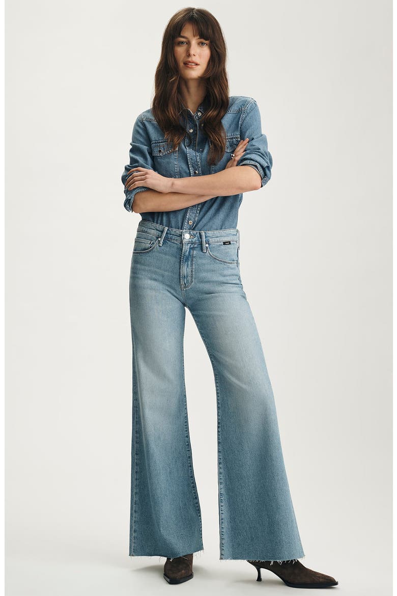 Grace Mid Rise Flare Jeans, Alternate, color, BLEACHED CLASSIC BLUE