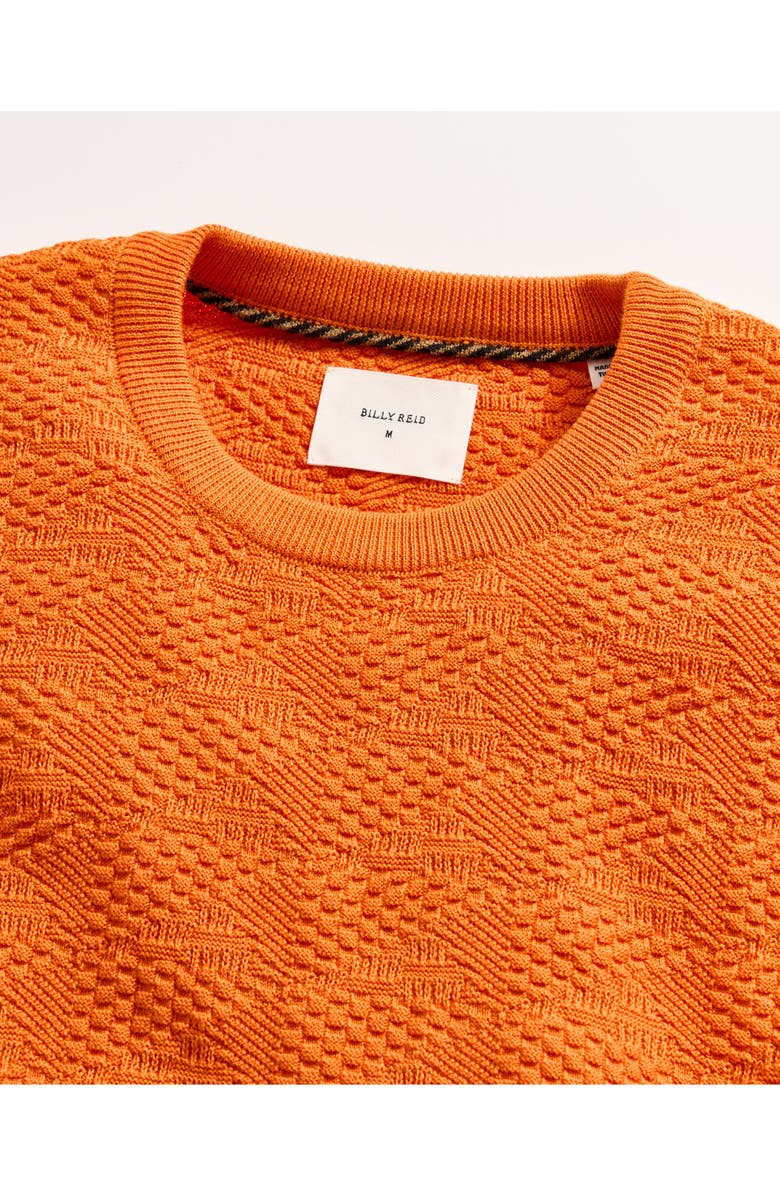 Billy Reid Geo Links Cotton Sweater, Alternate, color, Sunset
