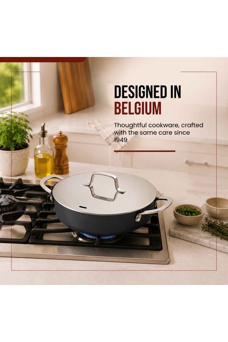 Maestro 3.5-Quart Ceramic Nonstick Sauté Pan with Lid, Alternate, color, Black