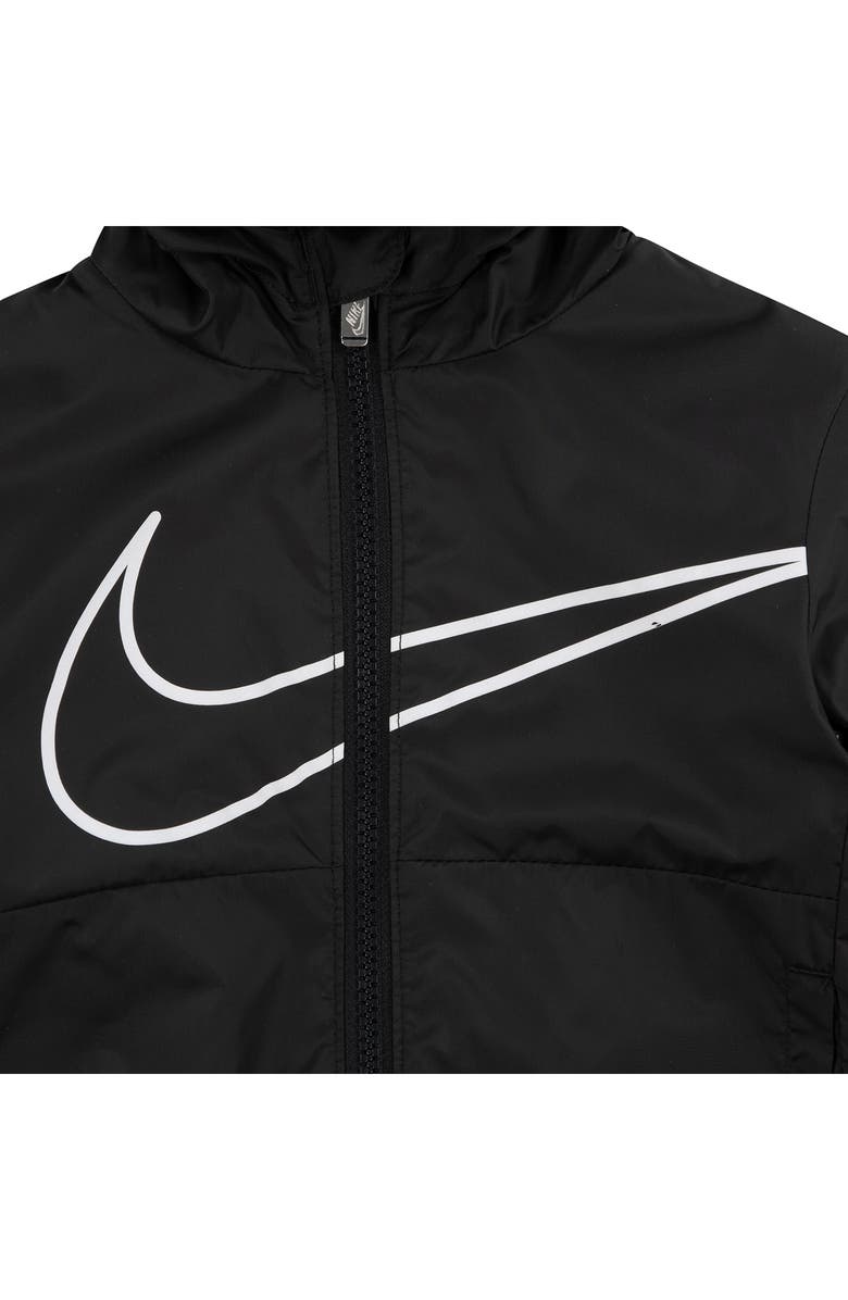 Nike Fleece Lined Windbreaker Jacket, Alternate, color, Black